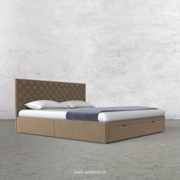 Aquila King Size Storage Bed in Velvet Fabric- KBD001 VL03