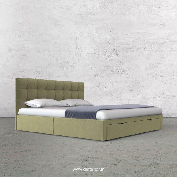 Lyra King Size Storage Bed in Velvet Fabric - KBD001 VL04