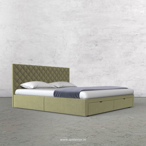Aquila King Size Storage Bed in Velvet Fabric - KBD001 VL04
