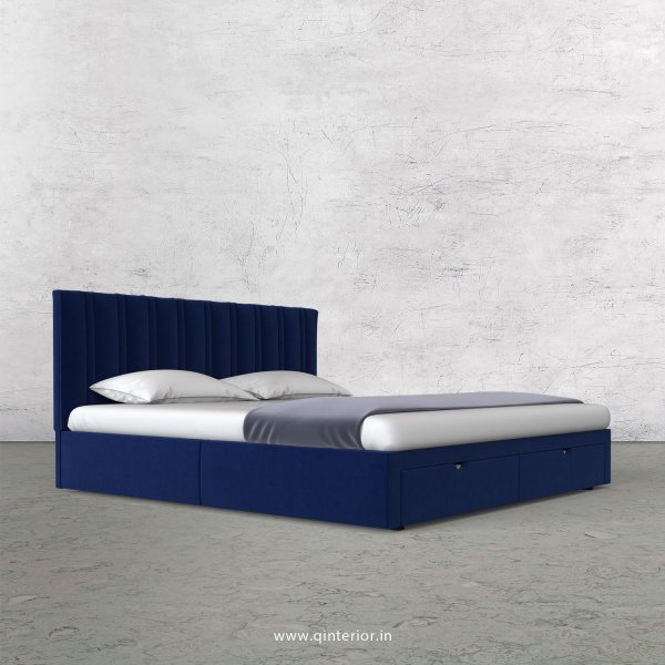 Leo Queen Storage Bed in Velvet Fabric - QBD001 VL05