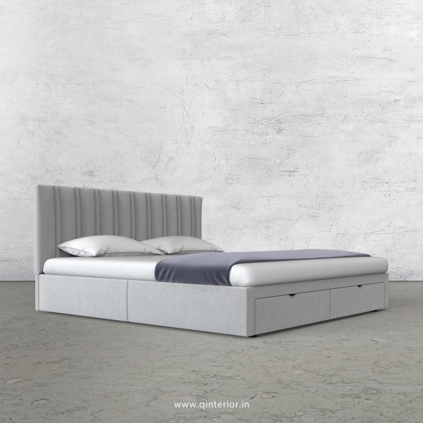 Leo King Size Storage Bed in Velvet Fabric - KBD001 VL06