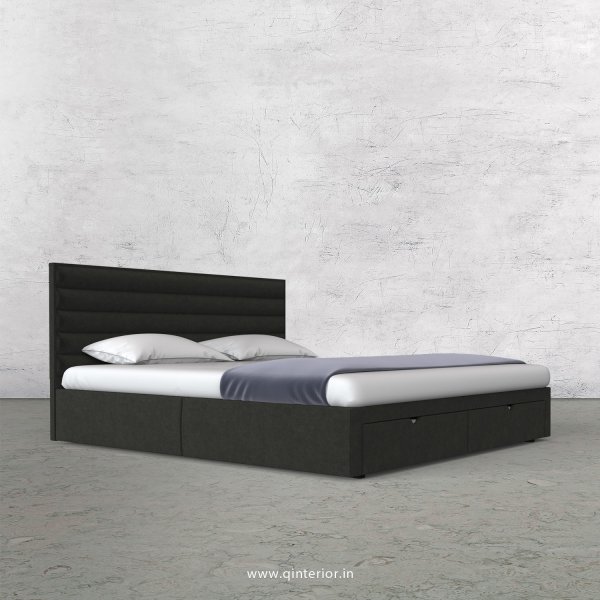 Crux King Size Storage Bed in Velvet Fabric - KBD001 VL07
