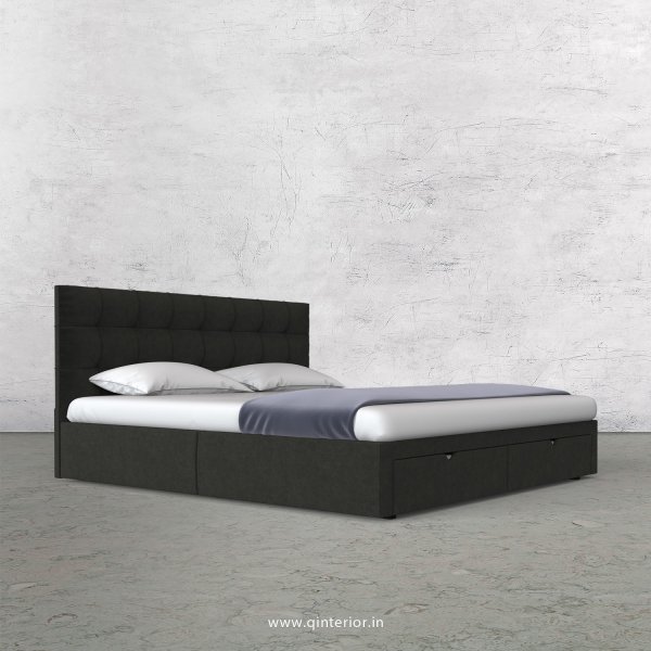 Lyra King Size Storage Bed in Velvet Fabric - KBD001 VL07