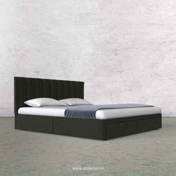 Leo Queen Storage Bed in Velvet Fabric - QBD001 VL07