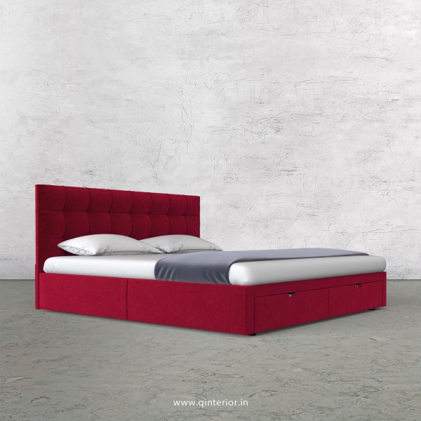 Lyra King Size Storage Bed in Velvet Fabric - KBD001 VL08