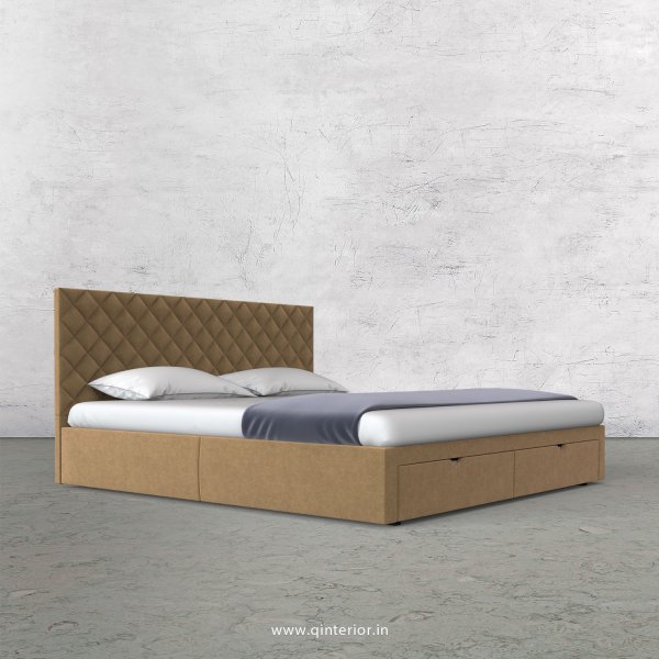 Aquila King Size Storage Bed in Velvet Fabric - KBD001 VL09