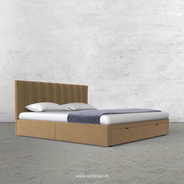 Leo King Size Storage Bed in Velvet Fabric - KBD001 VL09