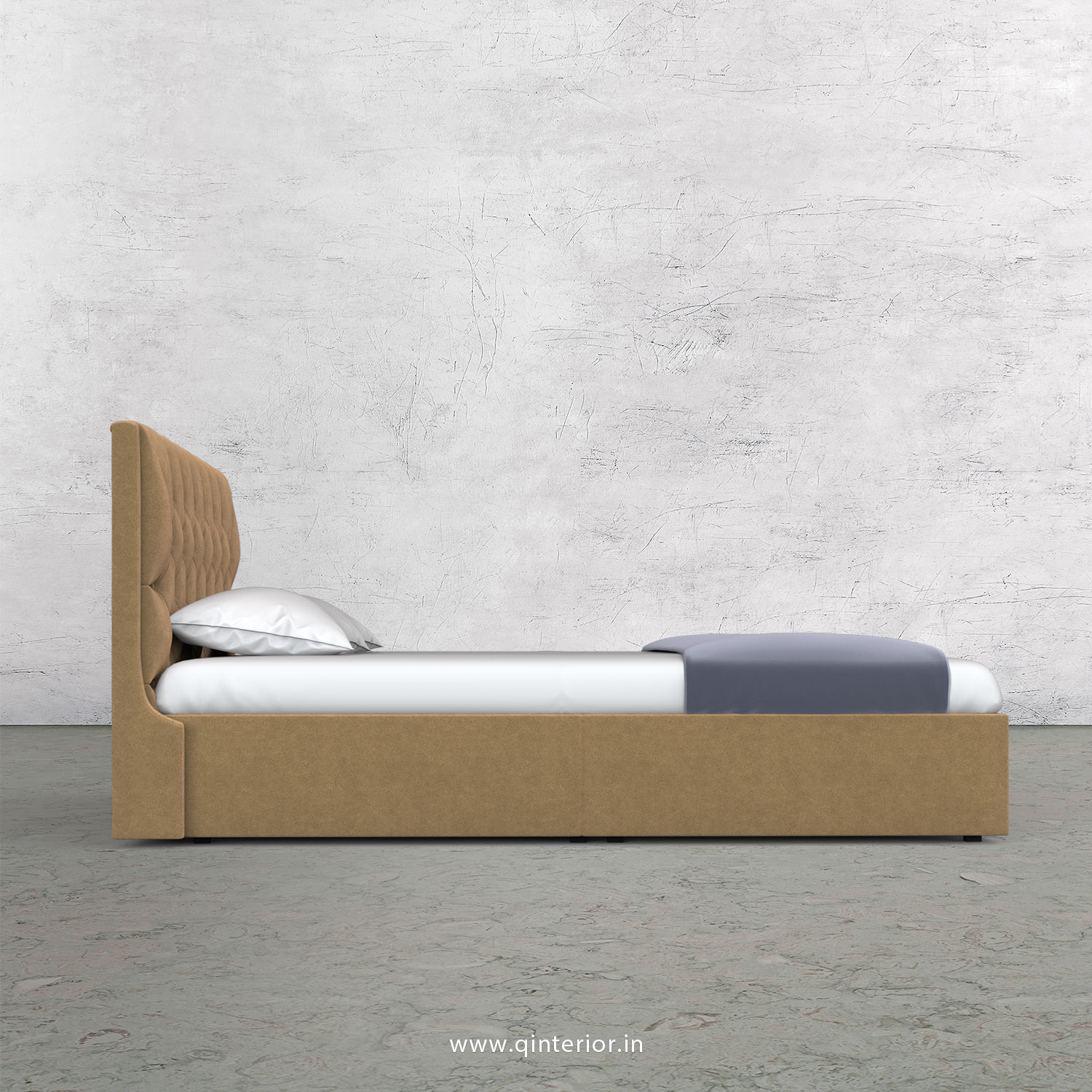 Scorpius King Size Storage Bed in Velvet Fabric - KBD001 VL09