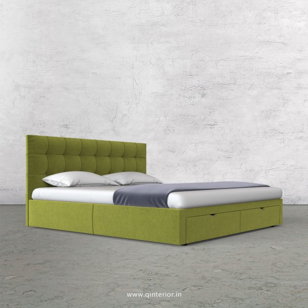 Lyra King Size Storage Bed in Velvet Fabric - KBD001 VL10