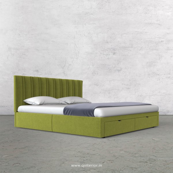 Leo King Size Storage Bed in Velvet Fabric - KBD001 VL10