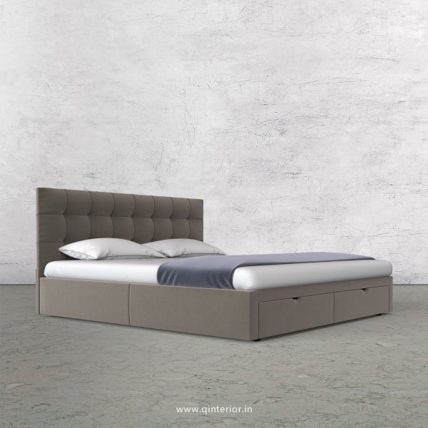 Lyra King Size Storage Bed in Velvet Fabric - KBD001 VL12