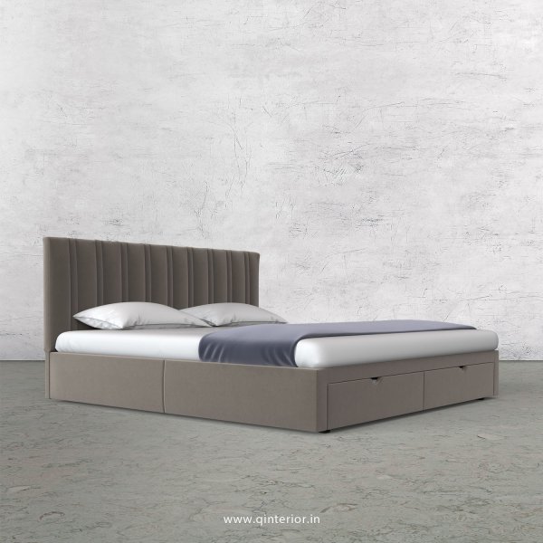 Leo Queen Storage Bed in Velvet Fabric - QBD001 VL12