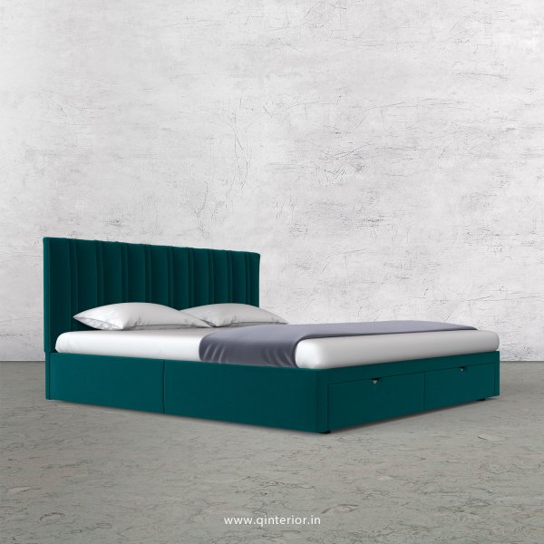 Leo King Size Storage Bed in Velvet Fabric - KBD001 VL13