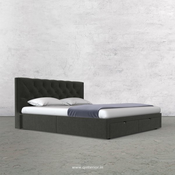 Scorpius Queen Storage Bed in Velvet Fabric - QBD001 VL15