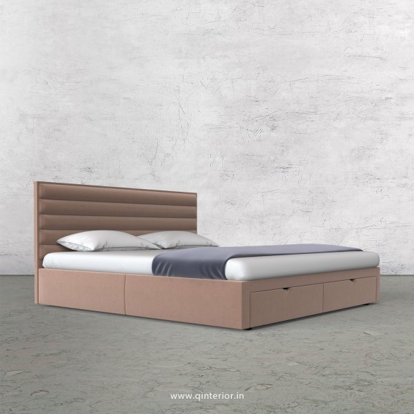 Crux King Size Storage Bed in Velvet Fabric - KBD001 VL16
