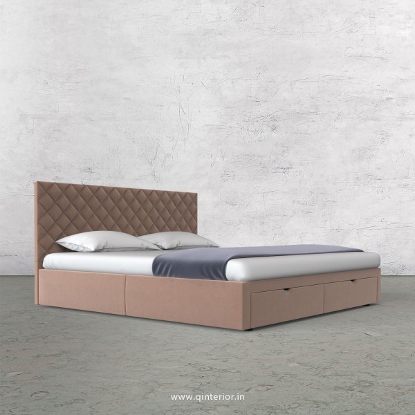 Aquila King Size Storage Bed in Velvet Fabric - KBD001 VL16