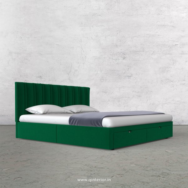 Leo King Size Storage Bed in Velvet Fabric - KBD001 VL17