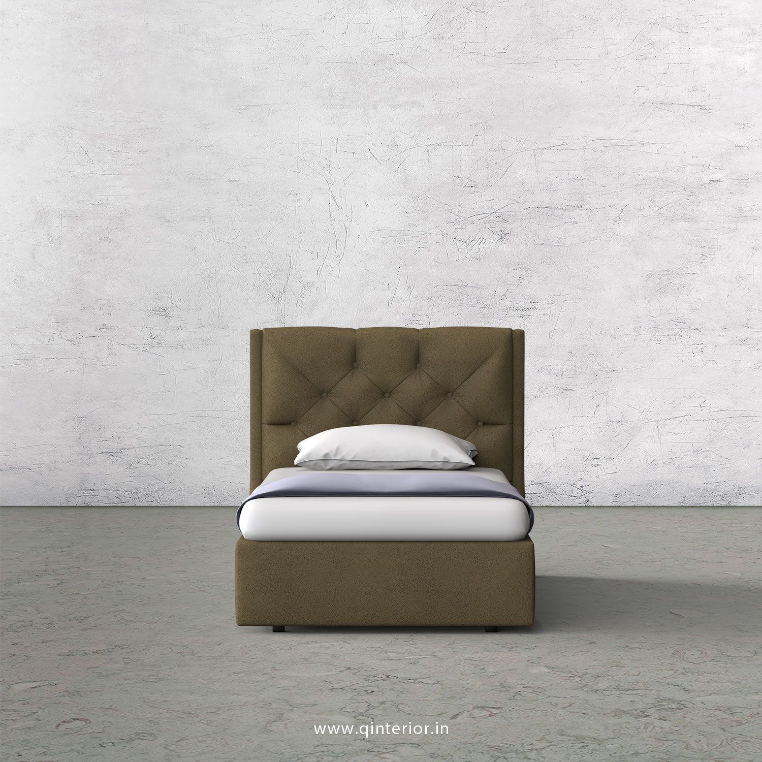 Scorpius Single Bed in Fab Leather Fabric - SBD009 FL01