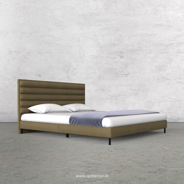 Crux Queen Size Bed with Fab Leather Fabric - QBD003 FL01