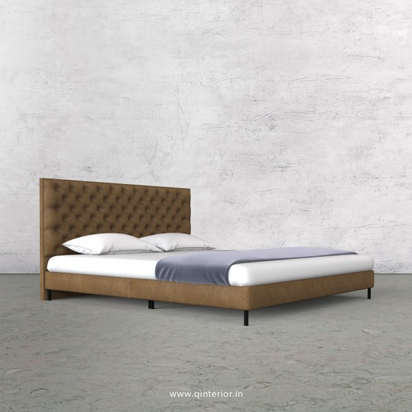 Orion Queen Size Bed with Fab Leather Fabric - QBD003 FL02