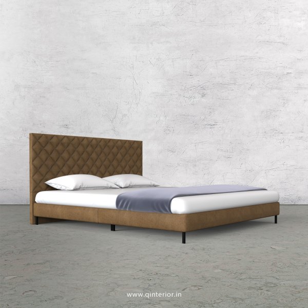 Aquila King Size Bed in Fab Leather Fabric - KBD003 FL02