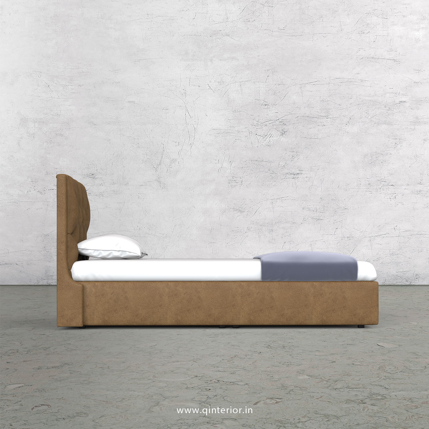 Scorpius Single Bed in Fab Leather Fabric - SBD009 FL02