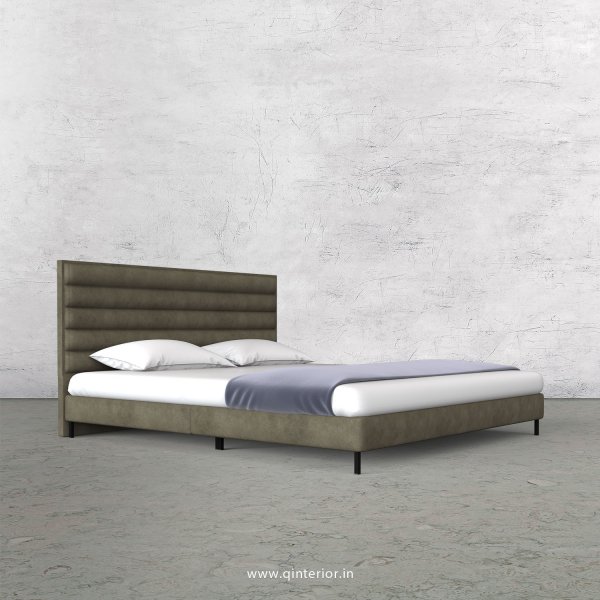 Crux Queen Size Bed with Fab Leather Fabric - QBD003 FL03