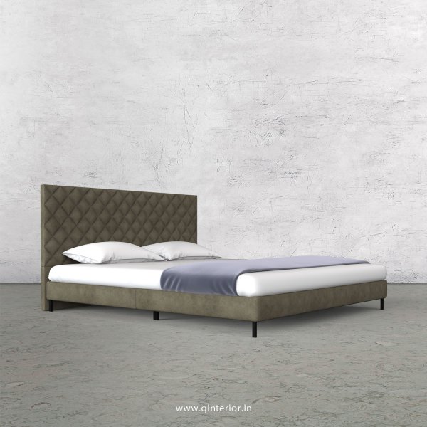 Aquila Queen Size Bed with Fab Leather Fabric - QBD003 FL03