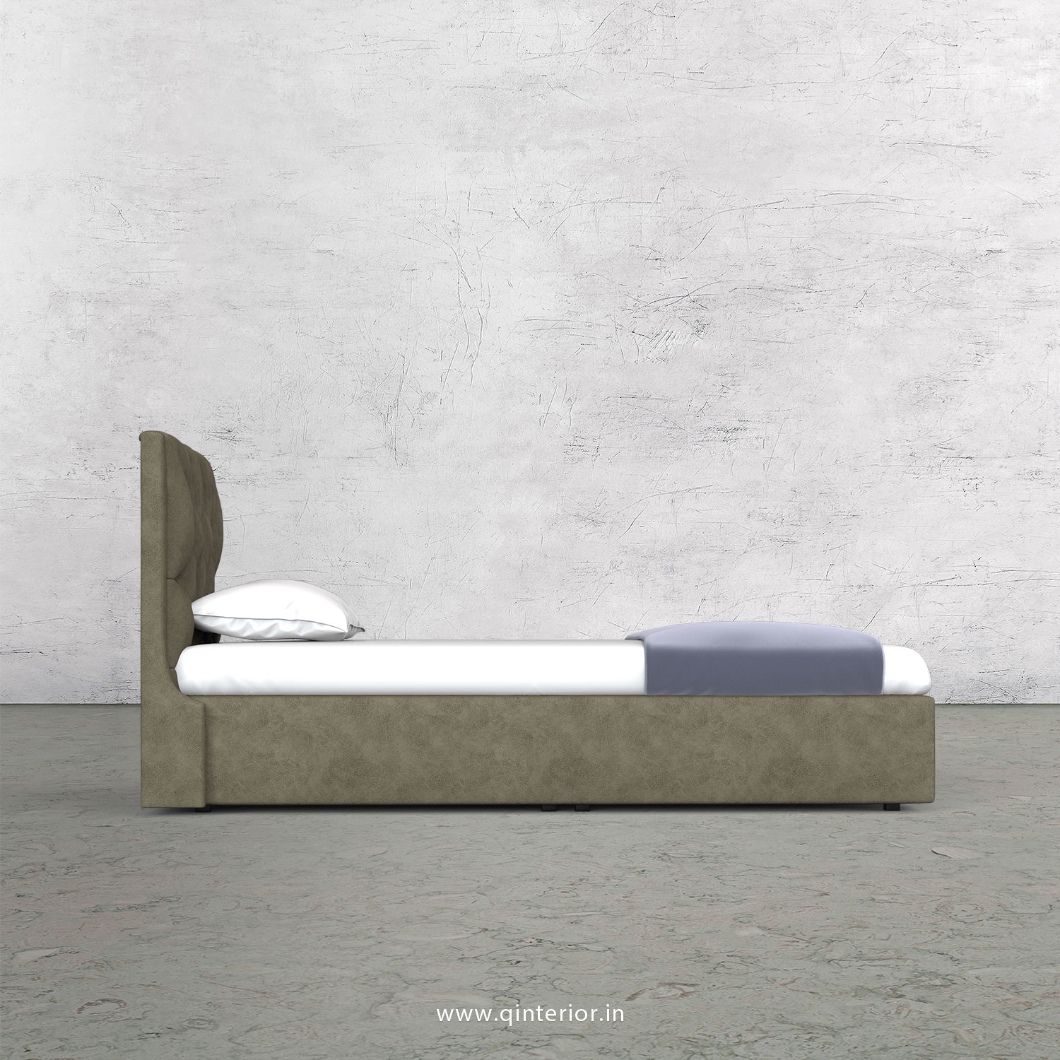 Scorpius Single Bed in Fab Leather Fabric - SBD009 FL03