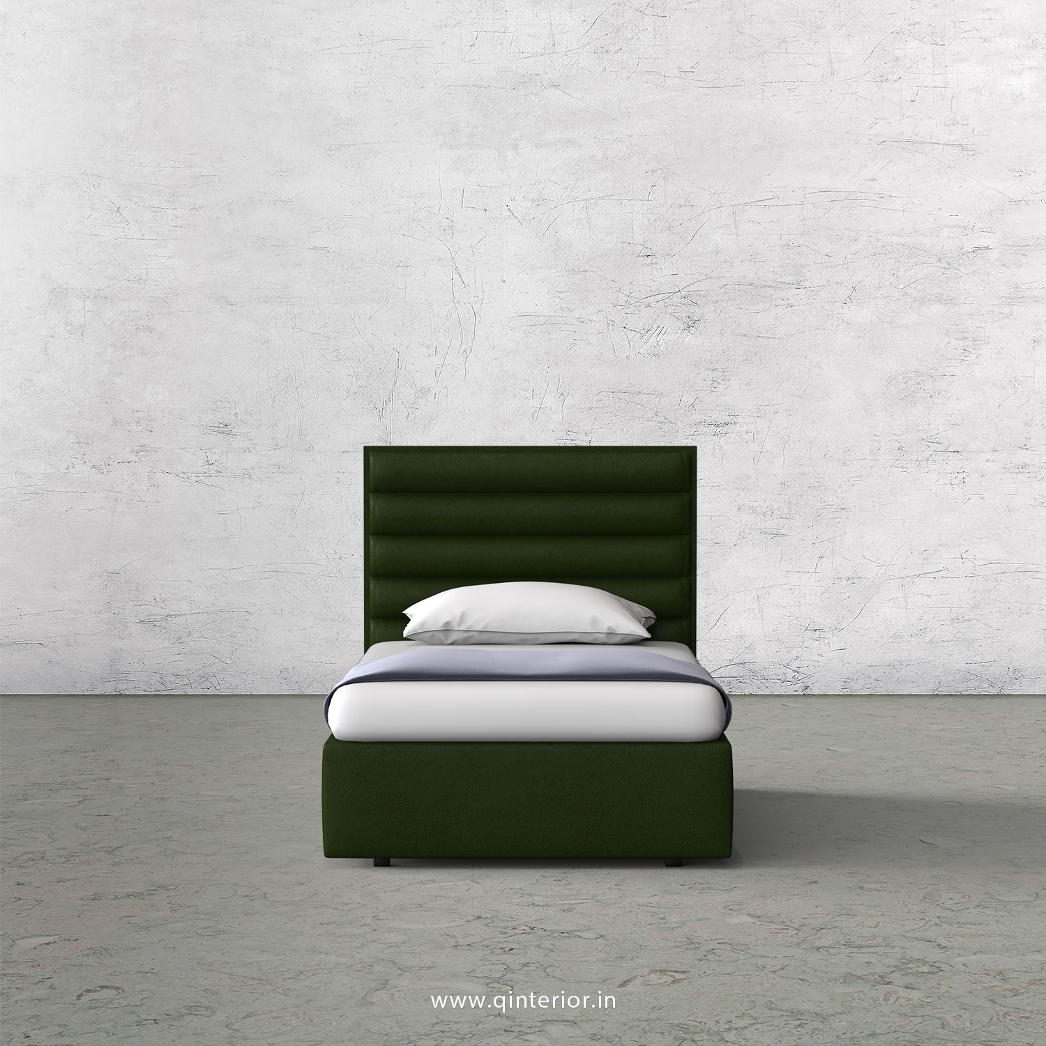 Crux Single Bed in Fab Leather Fabric - SBD009 FL04