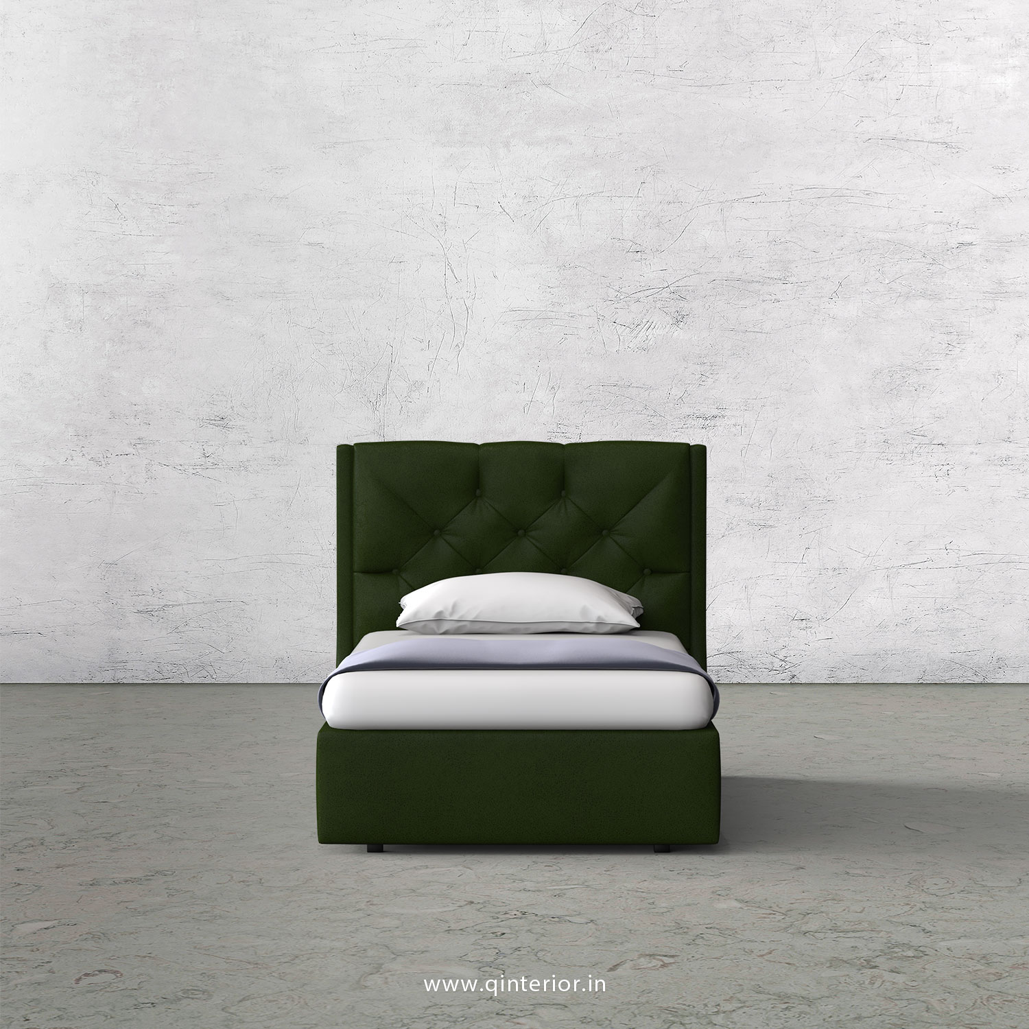 Scorpius Single Bed in Fab Leather Fabric - SBD009 FL04