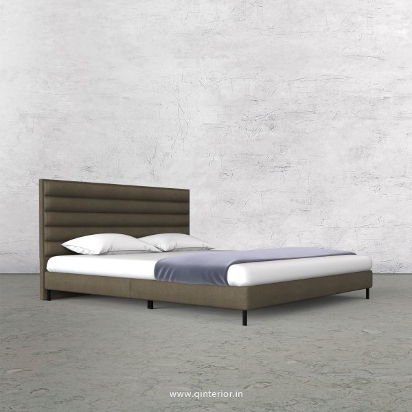 Crux Queen Size Bed with Fab Leather Fabric - QBD003 FL06