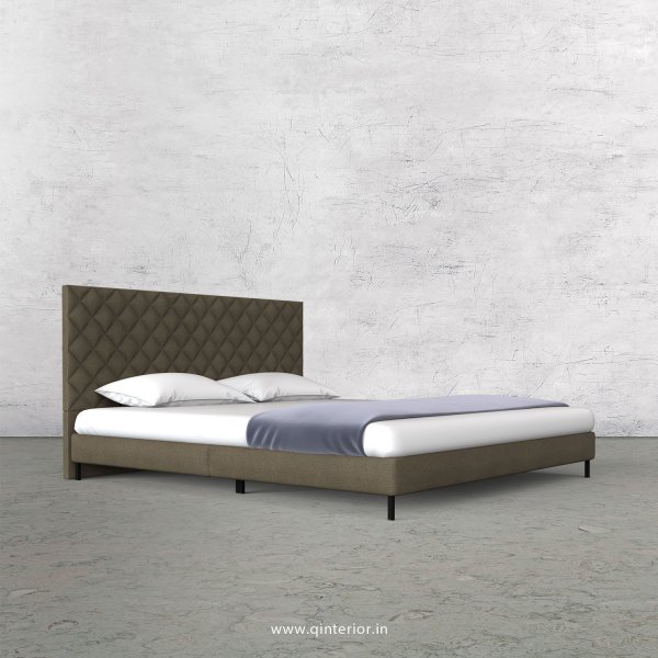 Aquila Queen Size Bed with Fab Leather Fabric - QBD003 FL06