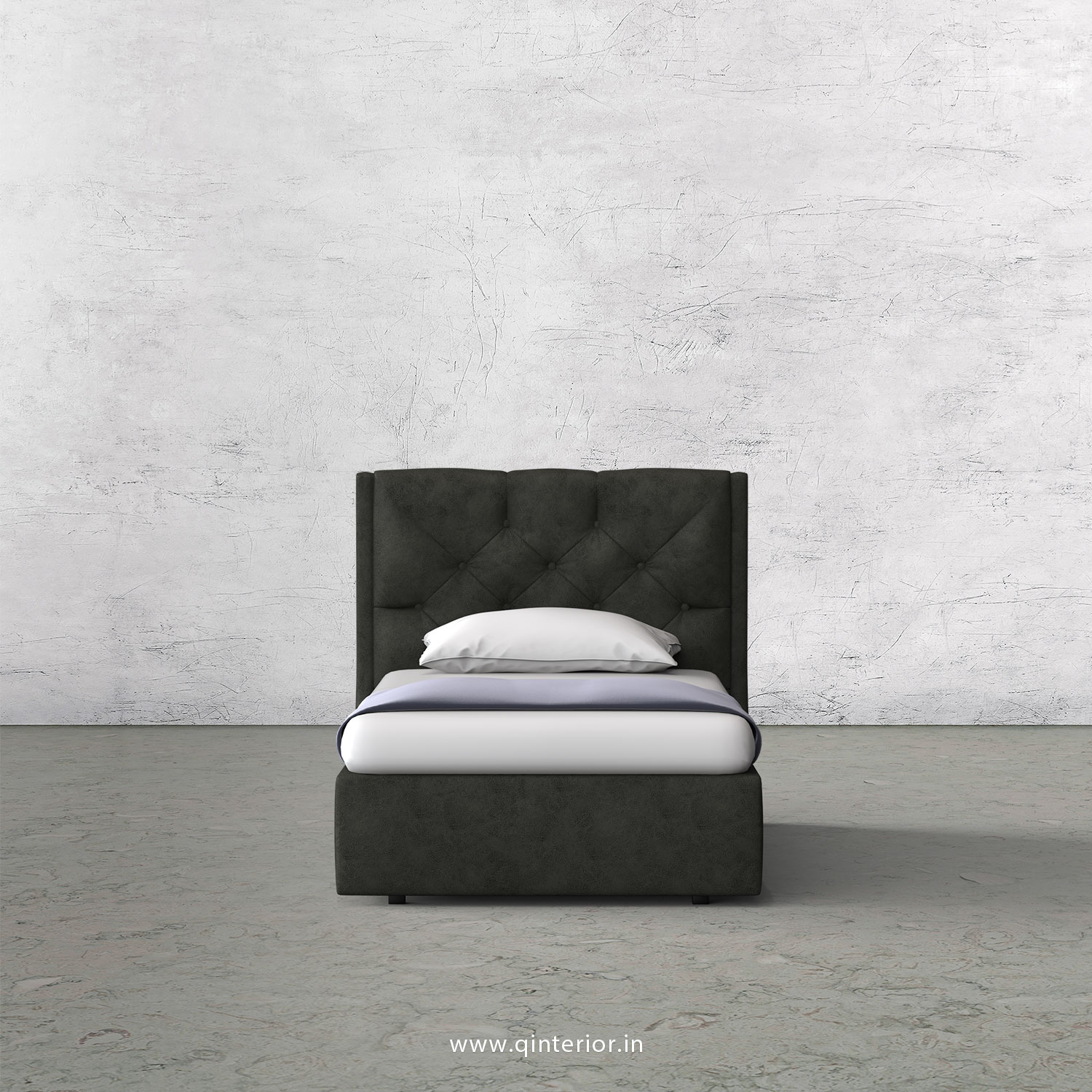 Scorpius Single Bed in Fab Leather Fabric - SBD009 FL07