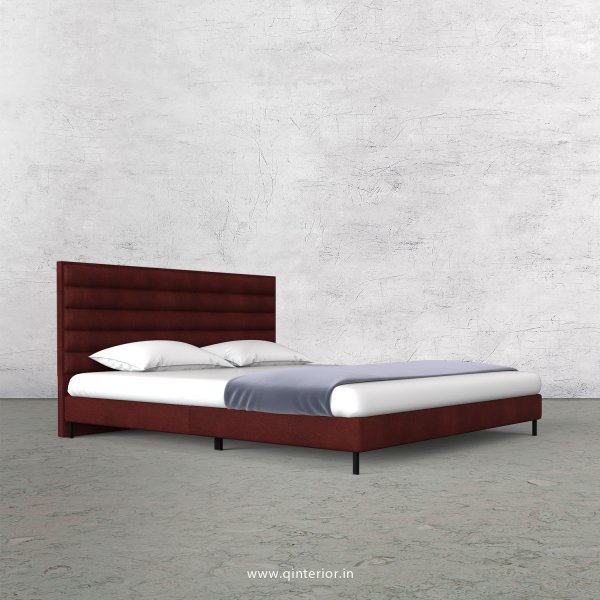 Crux Queen Size Bed with Fab Leather Fabric - QBD003 FL08