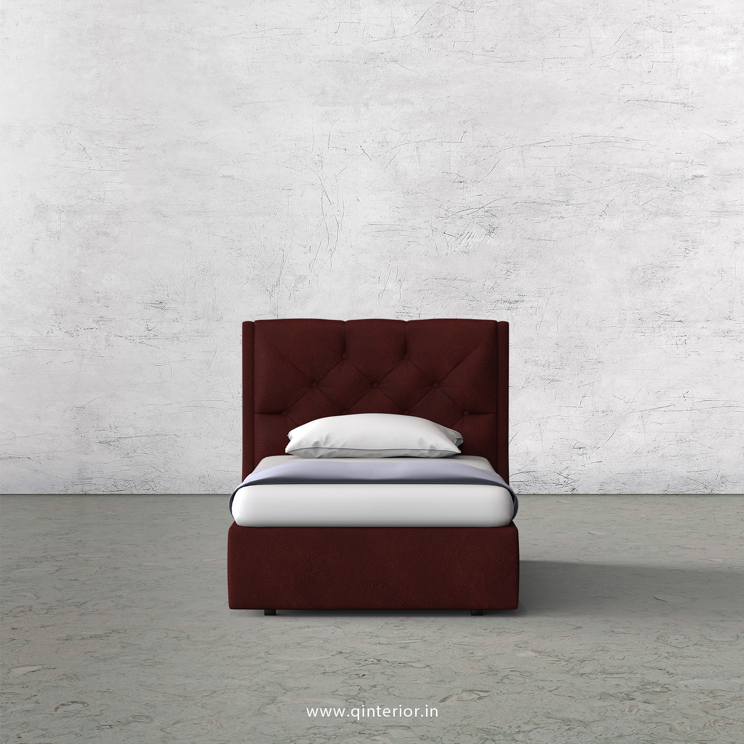 Scorpius Single Bed in Fab Leather Fabric - SBD009 FL08