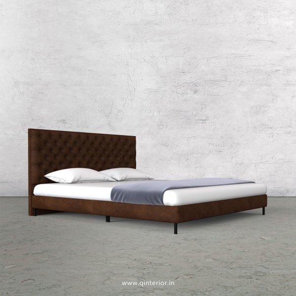 Orion Queen Size Bed with Fab Leather Fabric - QBD003 FL09