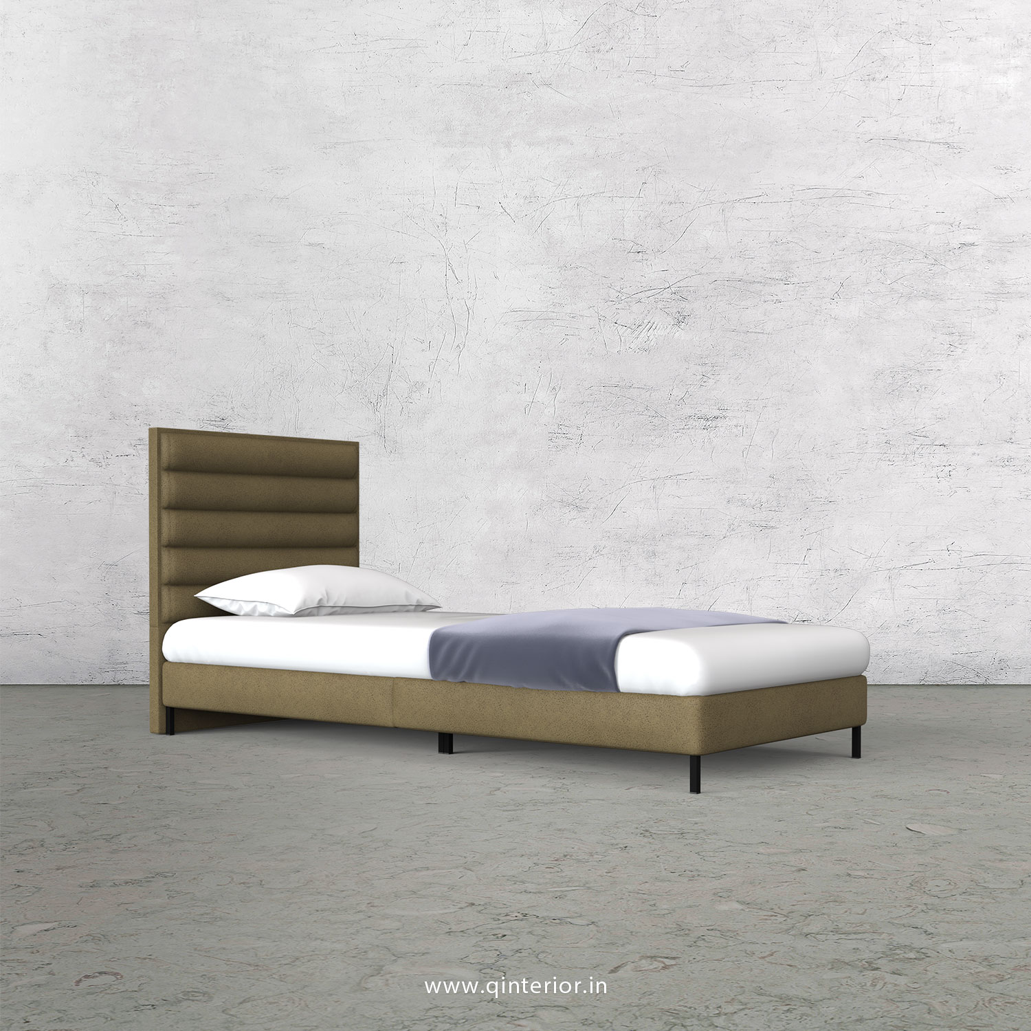 Crux Single Bed in Fab Leather – SBD003 FL01