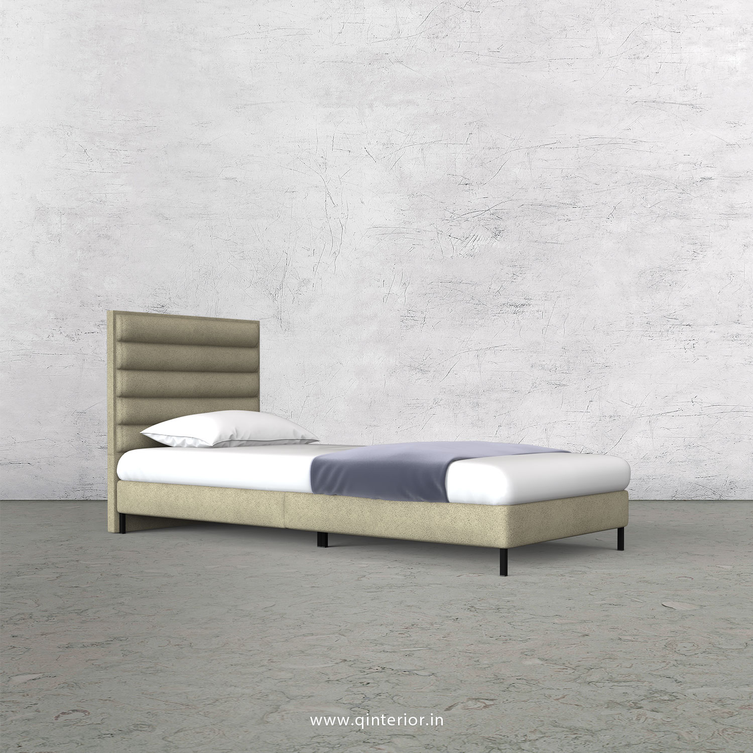 Crux Single Bed in Fab Leather – SBD003 FL10