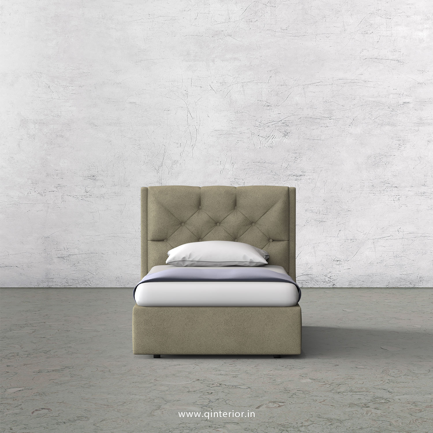 Scorpius Single Bed in Fab Leather Fabric - SBD009 FL10
