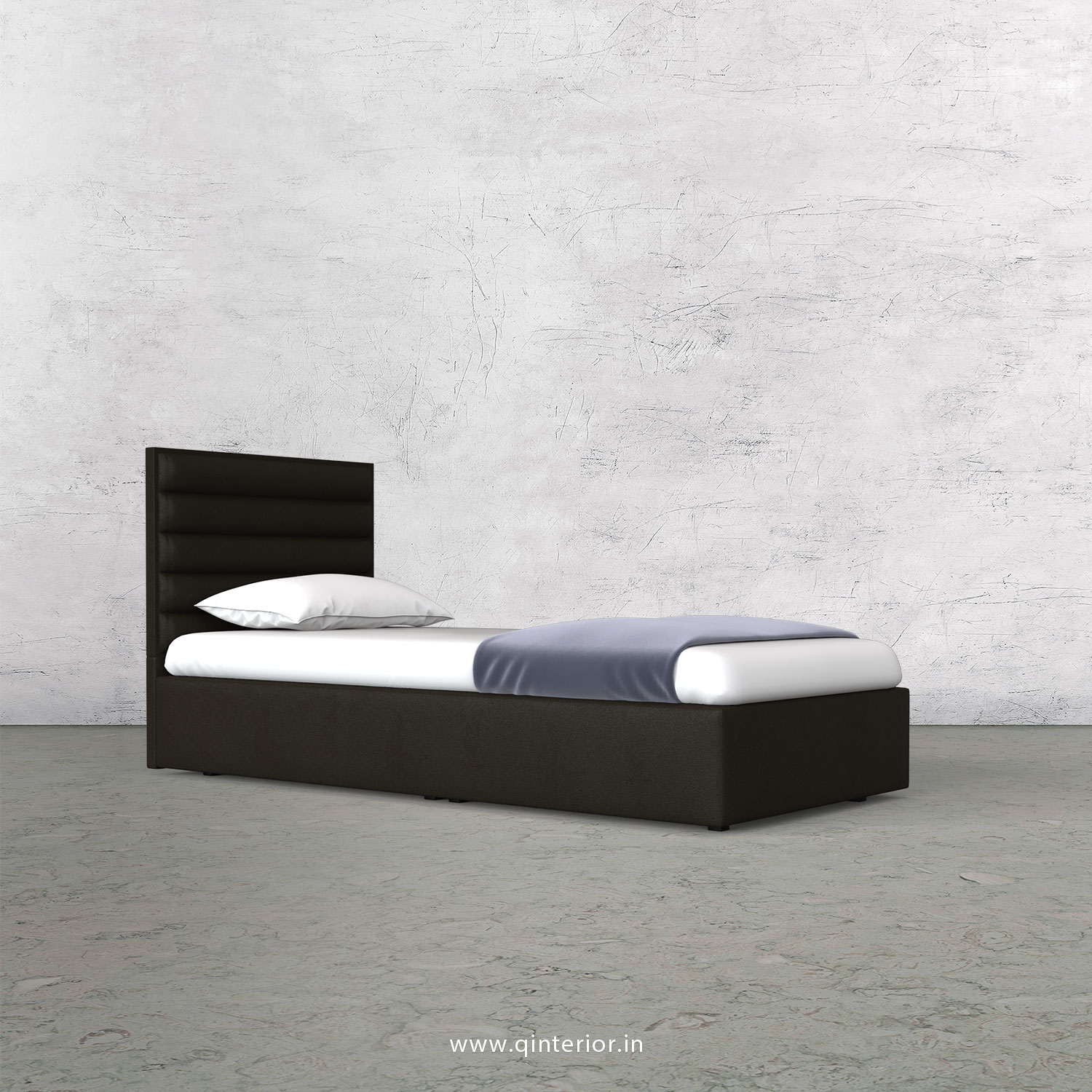 Crux Single Bed in Fab Leather Fabric - SBD009 FL11