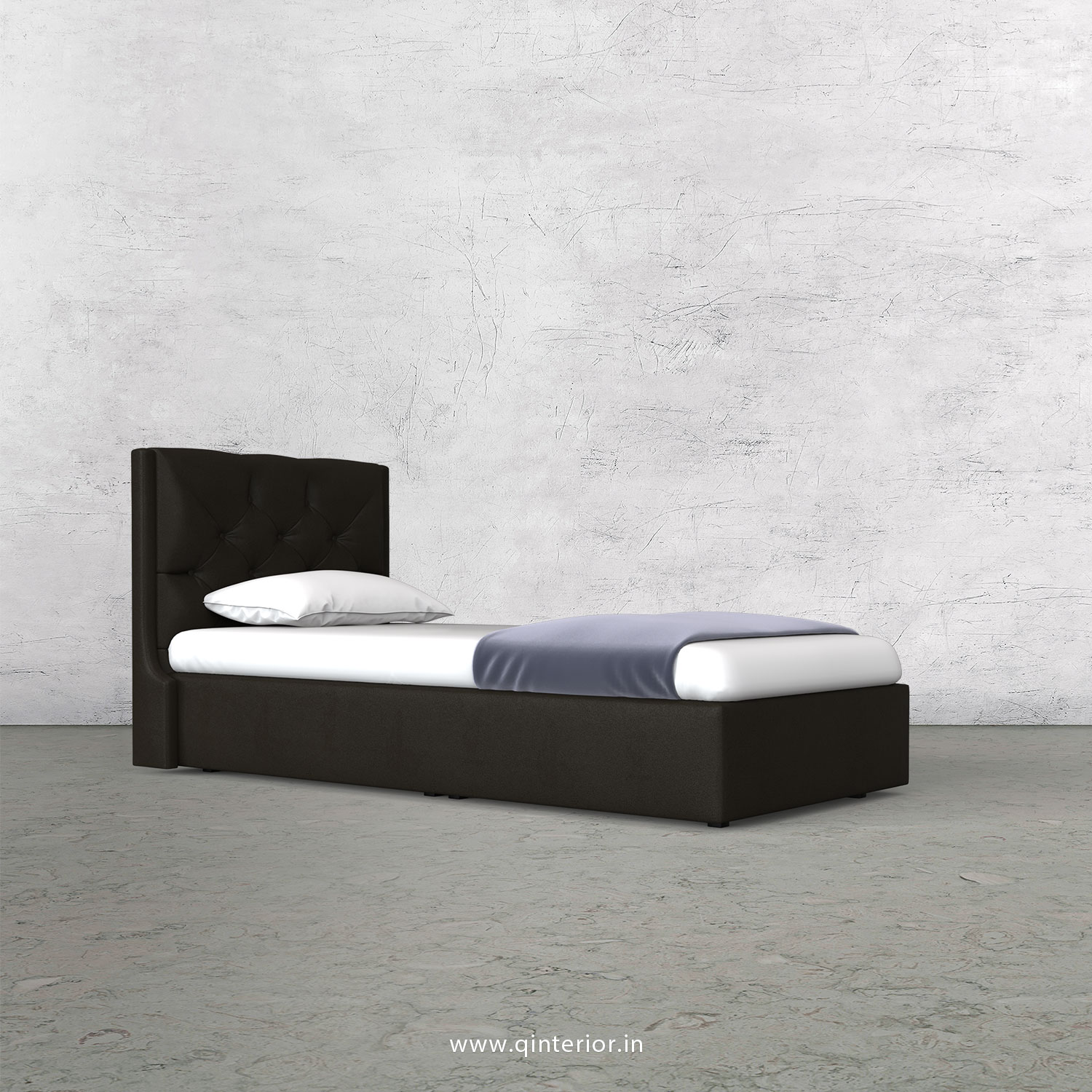 Scorpius Single Bed in Fab Leather Fabric - SBD009 FL11