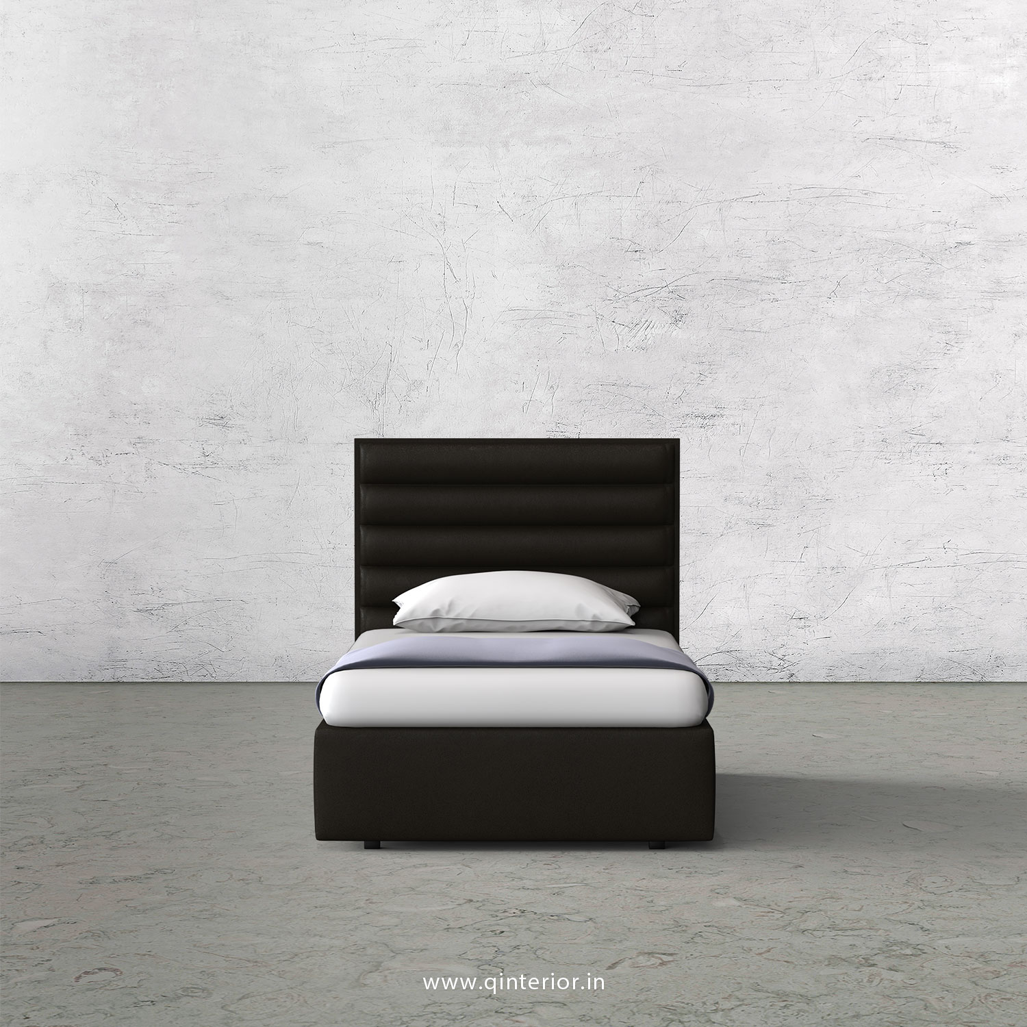 Crux Single Bed in Fab Leather Fabric - SBD009 FL11
