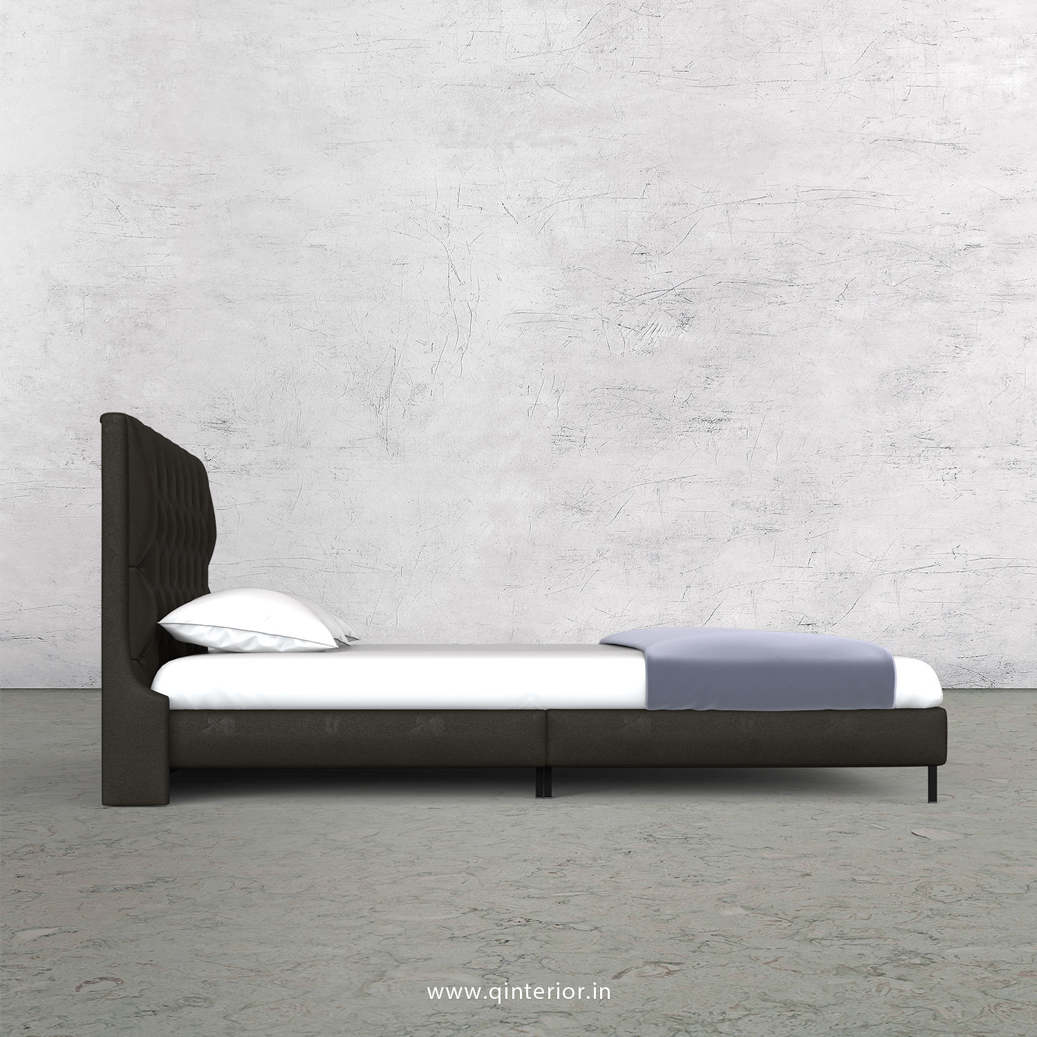 Scorpius King Size Bed in Fab Leather Fabric - KBD003 FL11
