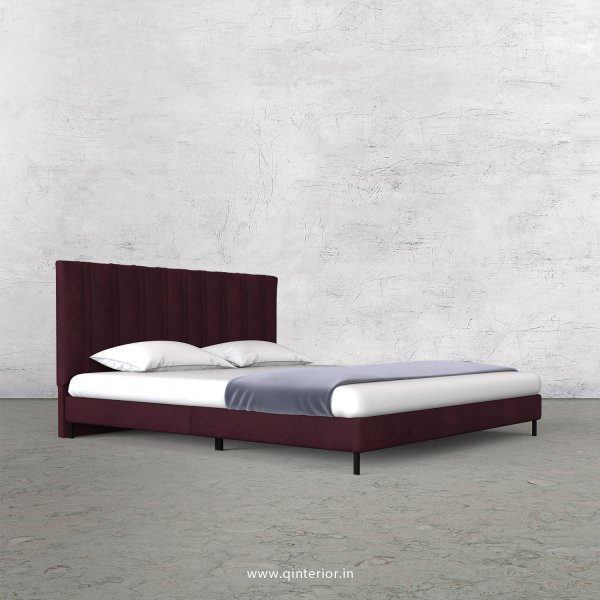 Leo Queen Size Bed with Fab Leather Fabric - QBD003 FL12