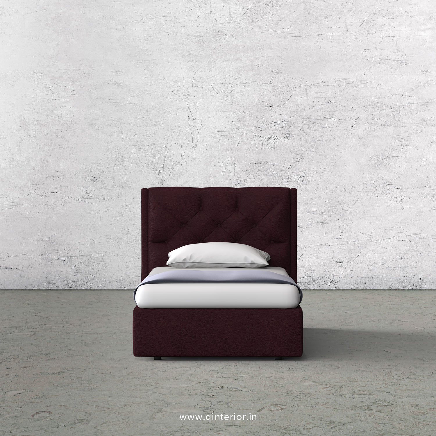 Scorpius Single Bed in Fab Leather Fabric - SBD009 FL12