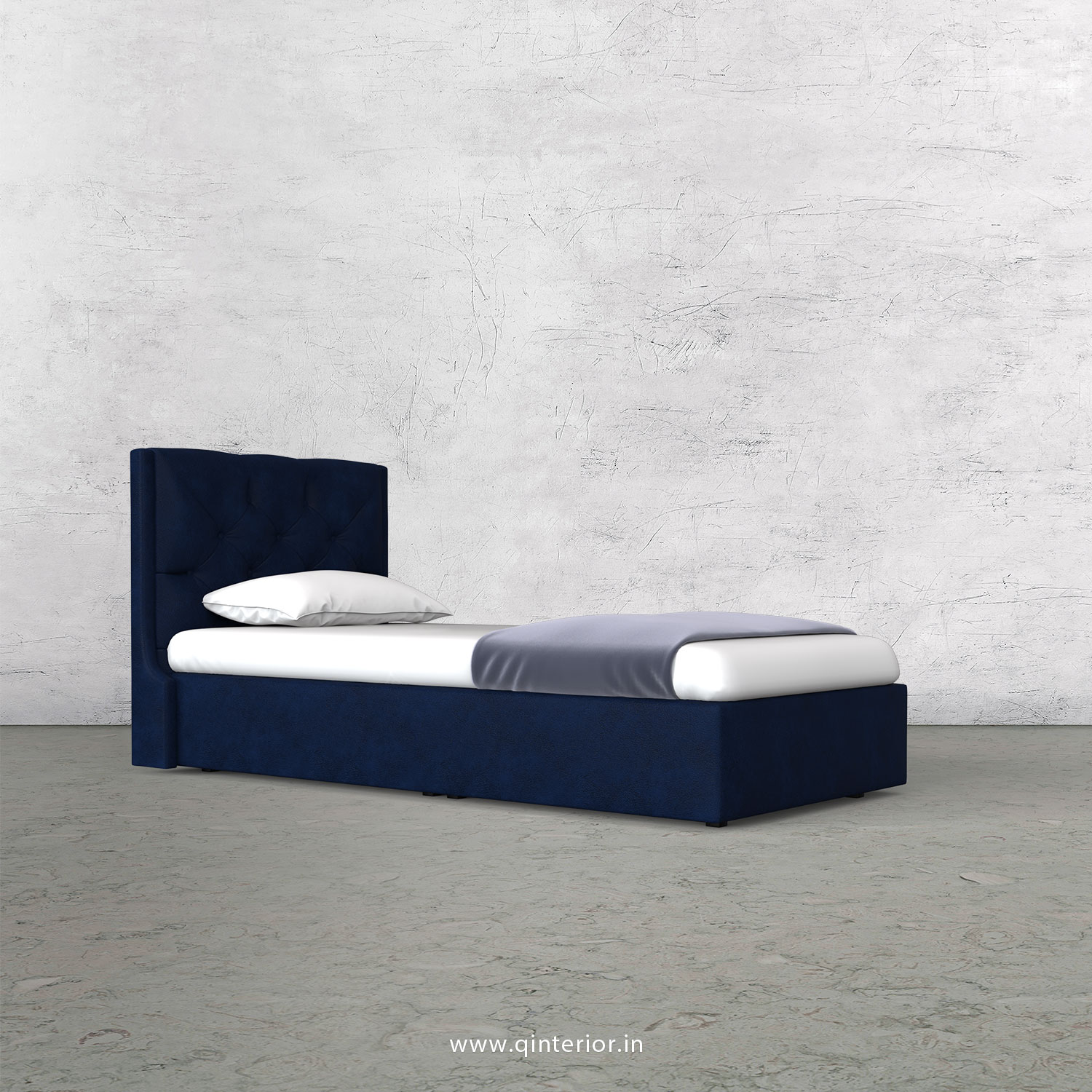 Scorpius Single Bed in Fab Leather Fabric - SBD009 FL13
