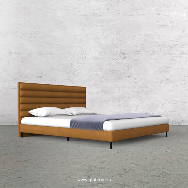 Crux Queen Size Bed with Fab Leather Fabric - QBD003 FL14