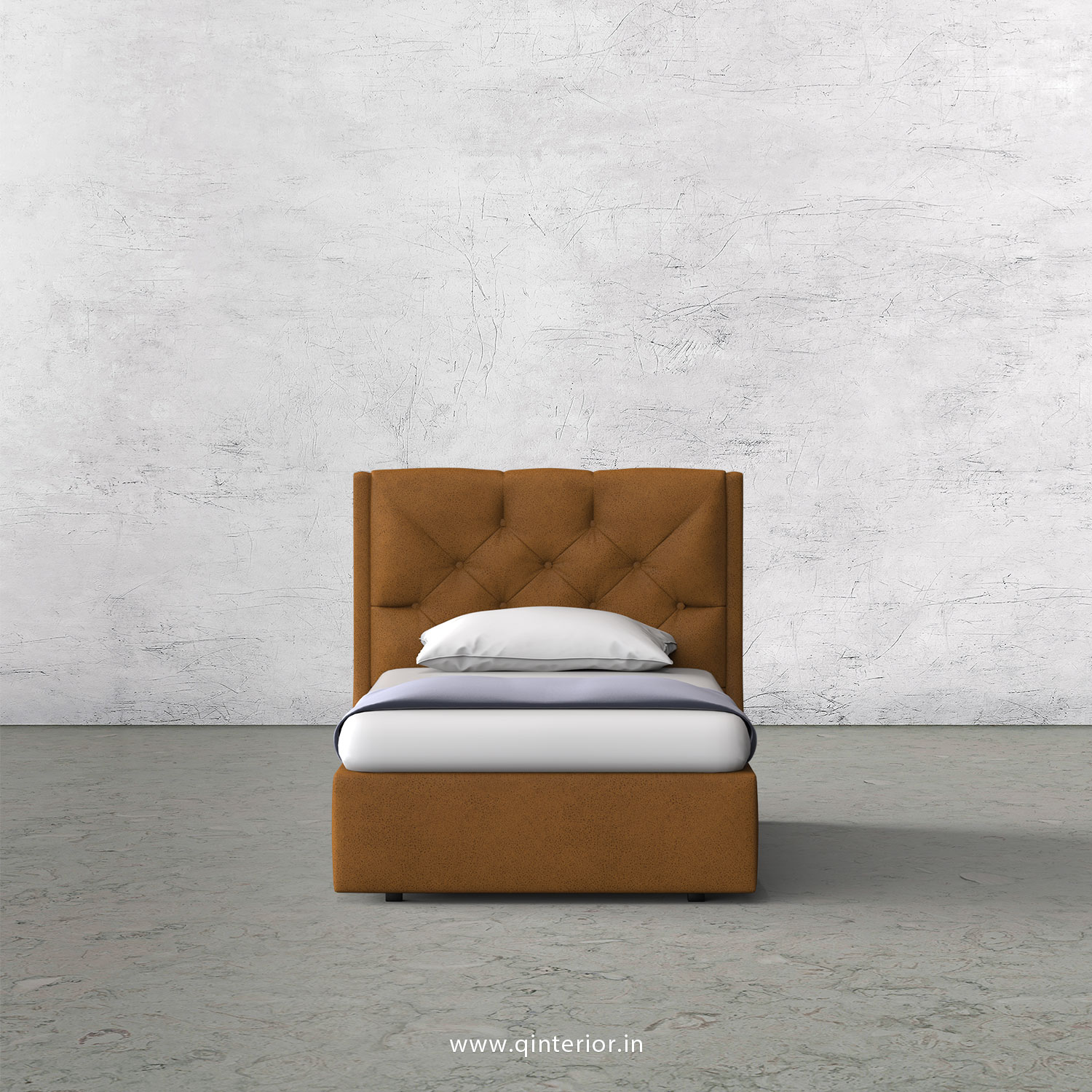 Scorpius Single Bed in Fab Leather Fabric - SBD009 FL14
