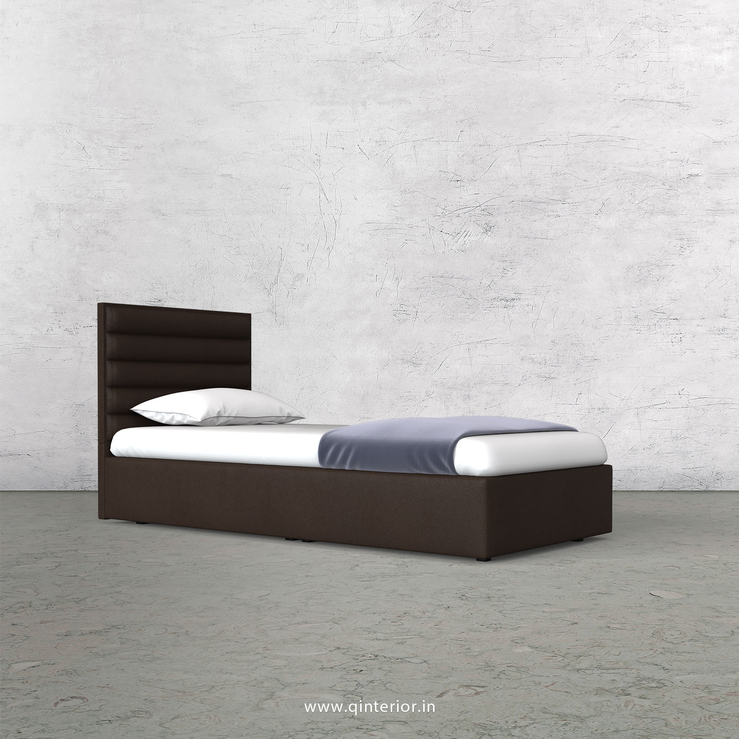 Crux Single Bed in Fab Leather Fabric - SBD009 FL16